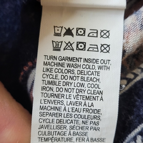 Lucky Brand Boho South Western Short Sleeve Tee sz L - Picture 8 of 13